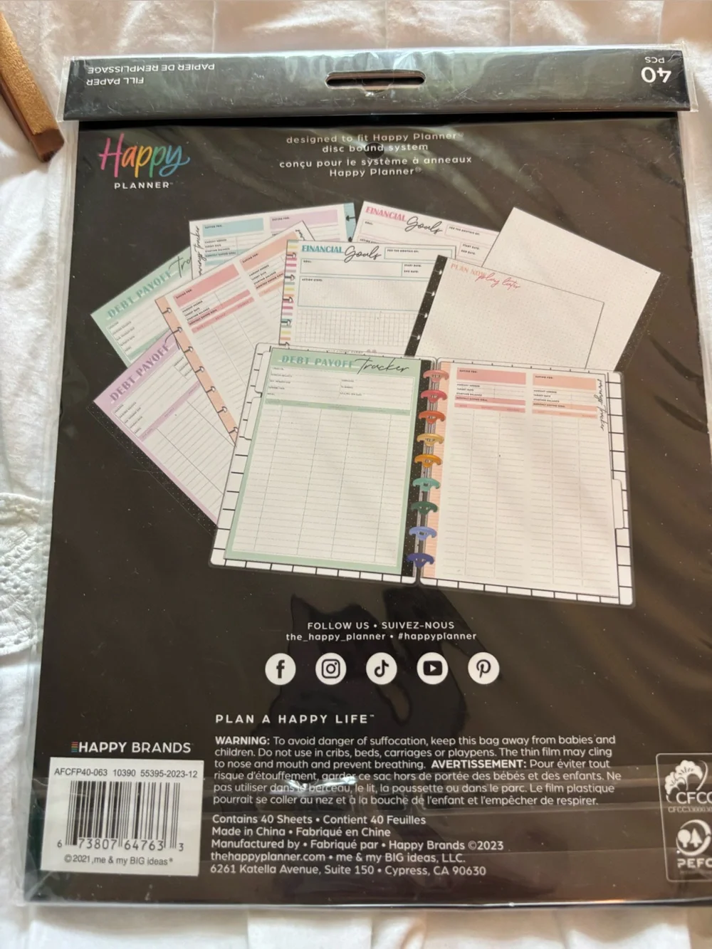 The Happy Planner Pink Debt Payoff Tracker Pad